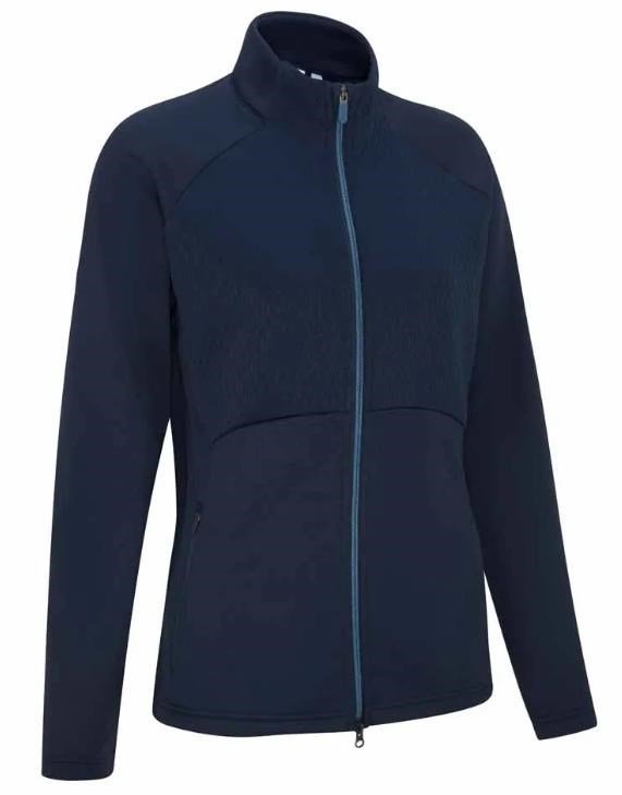 Ping Catherine Full zip fleece Damen Poloshirt, dunkelblau
