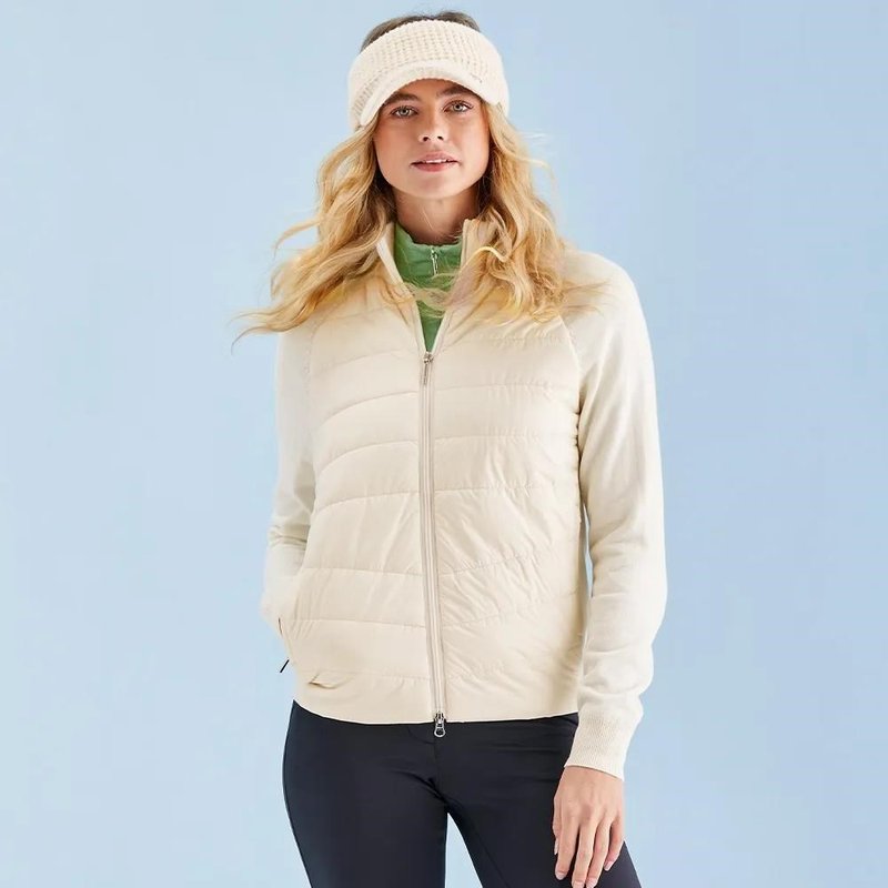 Ping Fran Hybrid full-zip Damenjacke, chalk/egret