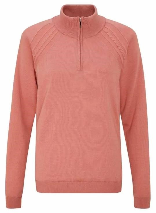 Ping Melodie Half-zip lined Damen Pullover, muted pink