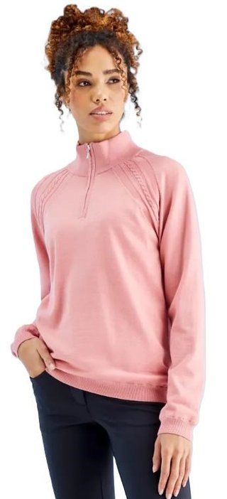 Ping Melodie Half-zip lined Damen Pullover, muted pink
