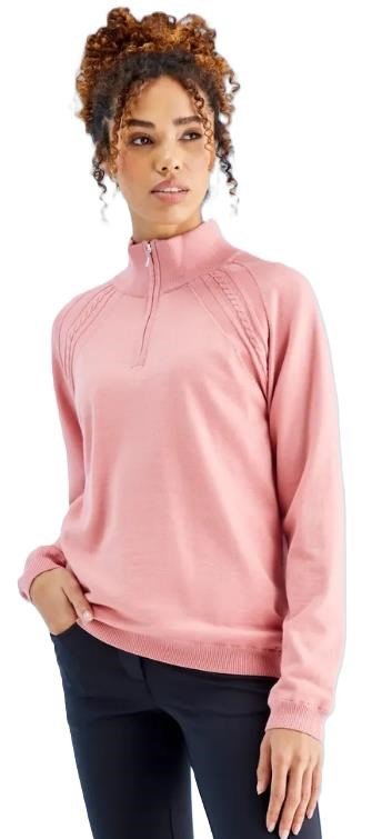 Ping Melodie Half-zip lined Damen Pullover, muted pink