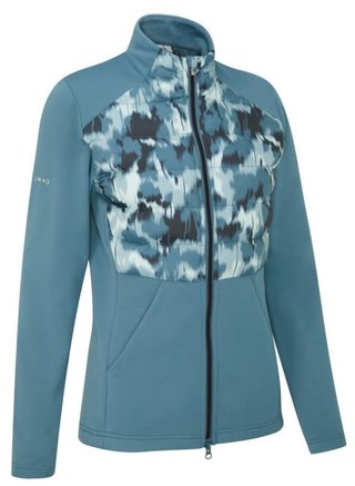 Ping Clare Zoned fleece Damenjacke, blue fusion/navy multi