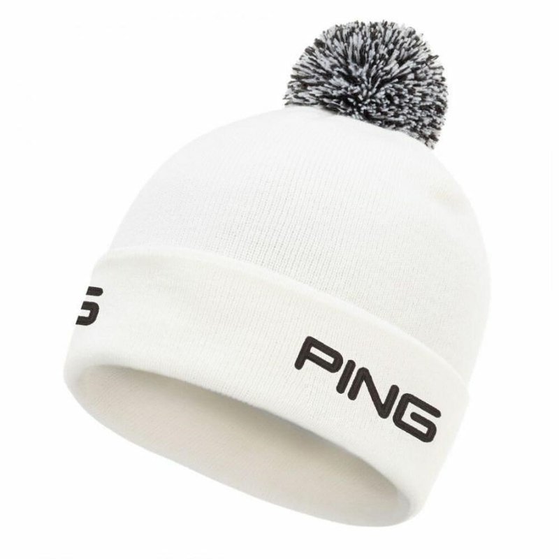 PING Cresting Knit Herren Wintermütze, weiss