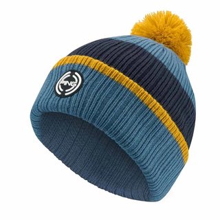 Ping Bassett Striped Knitted Herren Wintermütze, blue fusion multi