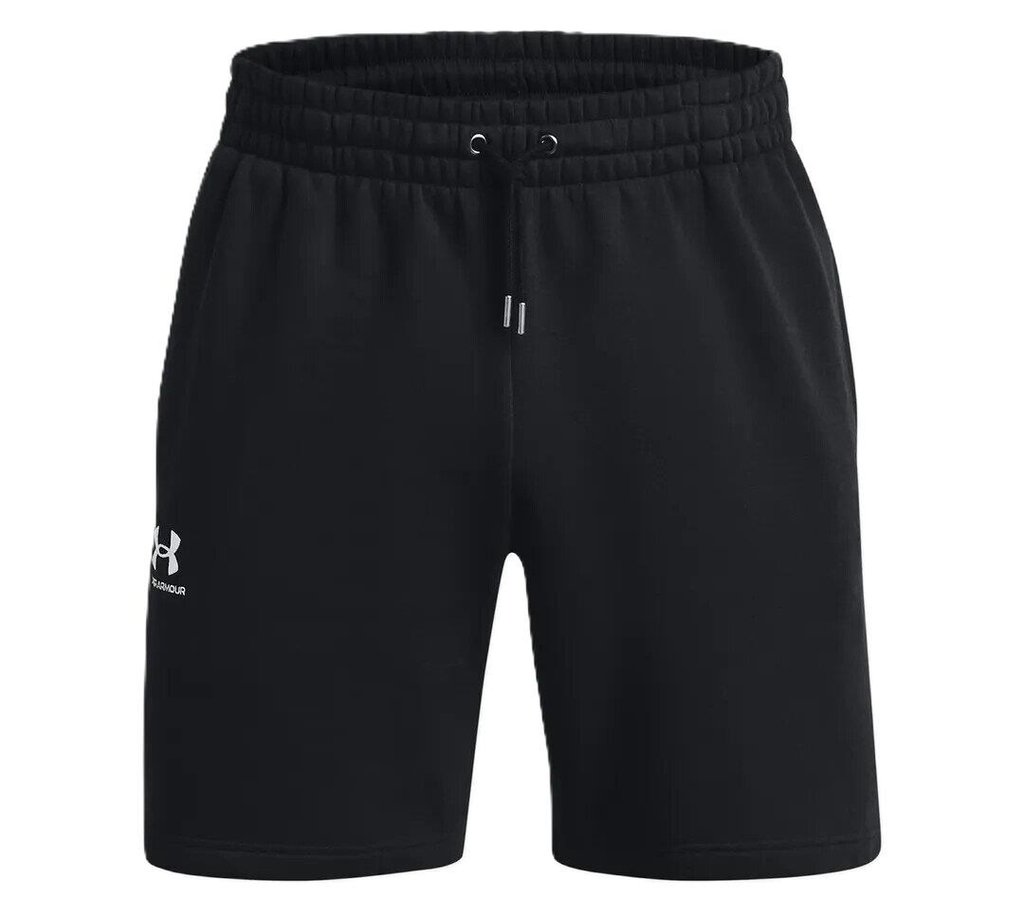 Under Armour Essential Fleece Herren Shorts, schwarz/weiß