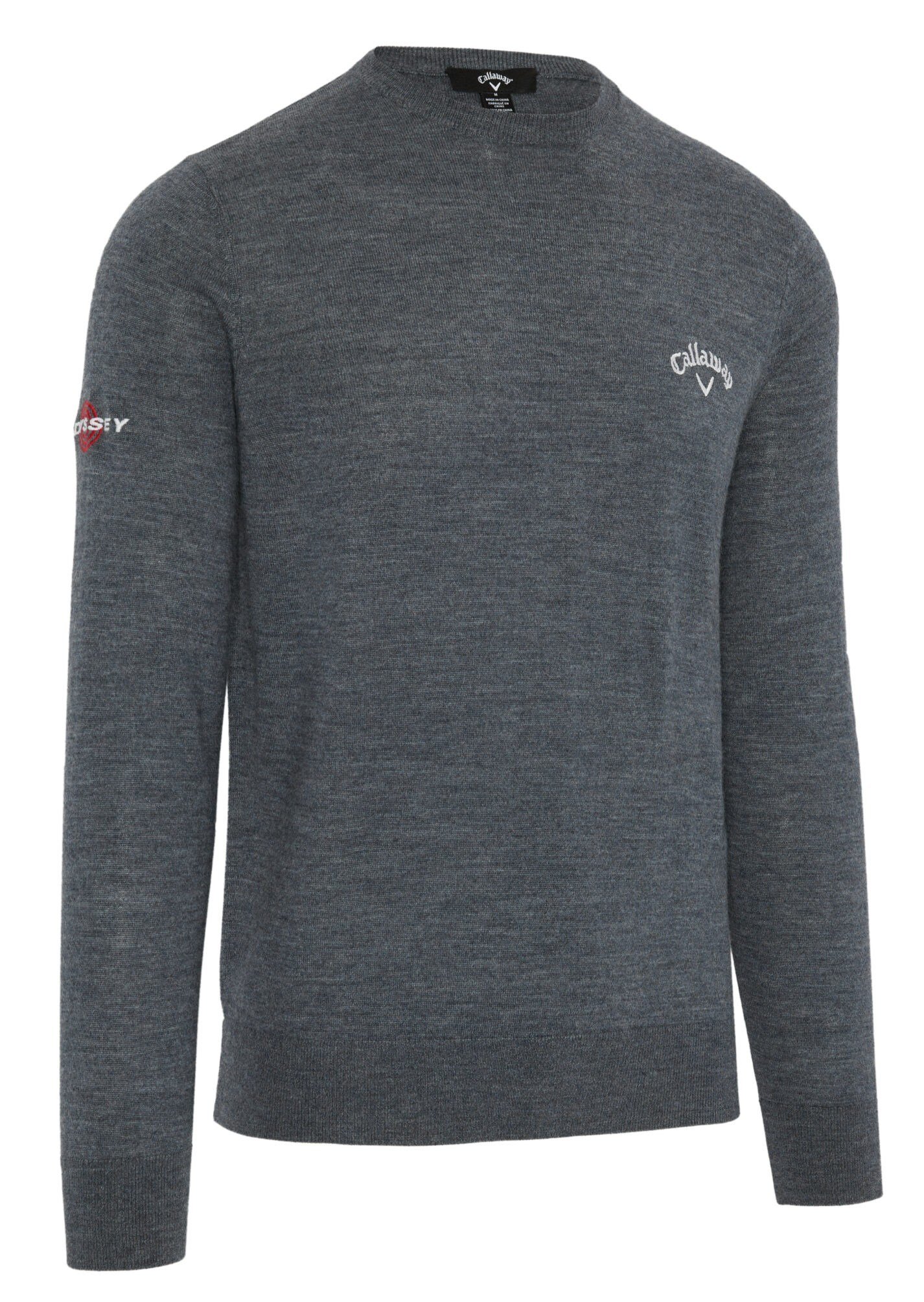 Callaway Crew Neck Merino Mix Herren Pullover, grau