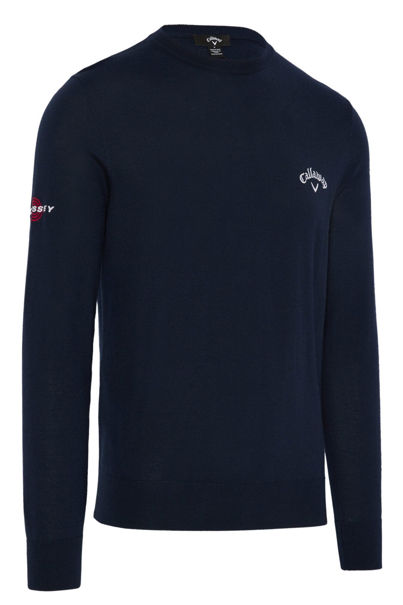 Callaway Crew Neck Merino Mix Herren Pullover, dunkelblau