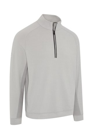 Callaway Brushed Rib 1/4 Zip Herren Sweatshirt, concrete