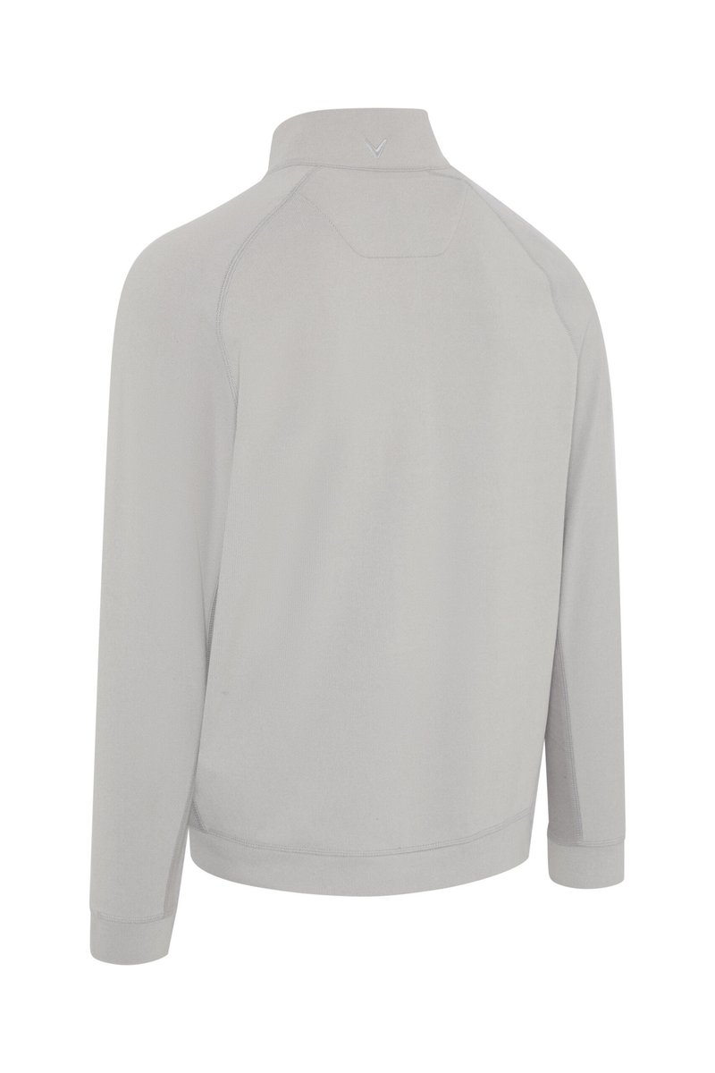 Callaway Brushed Rib 1/4 Zip Herren Sweatshirt, concrete