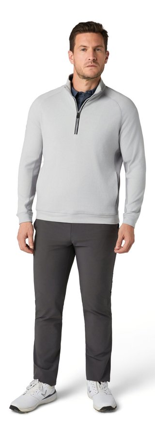 Callaway Brushed Rib 1/4 Zip Herren Sweatshirt, concrete