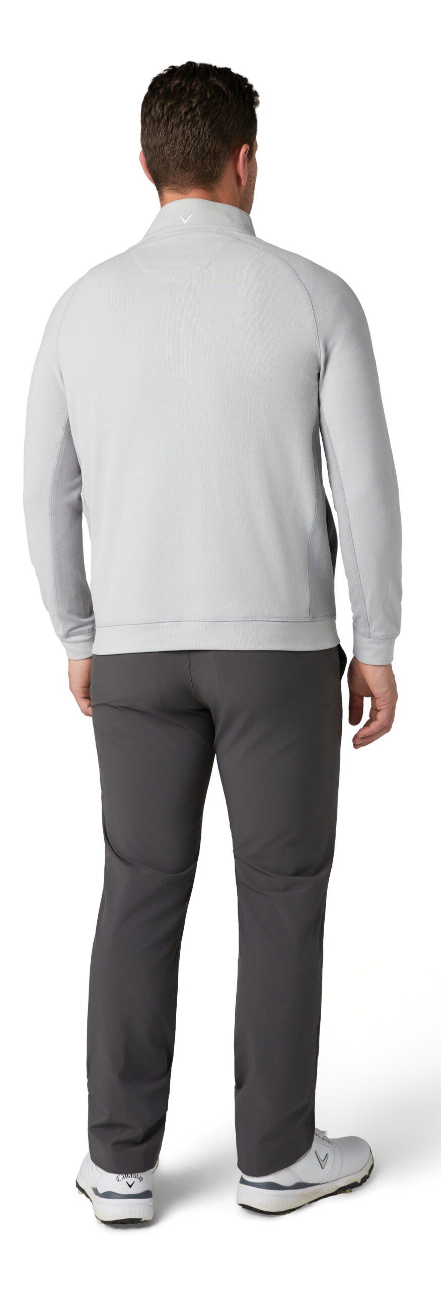 Callaway Brushed Rib 1/4 Zip Herren Sweatshirt, concrete