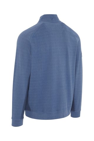 Callaway Brushed Rib 1/4 Zip Herren Sweatshirt, blau