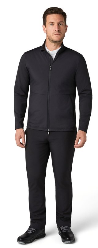Callaway Mixed Media Full Zip Herrenjacke, caviar