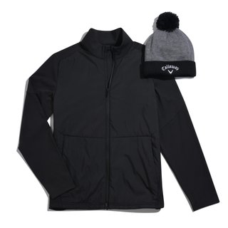 Callaway Mixed Media Full Zip Herrenjacke, caviar