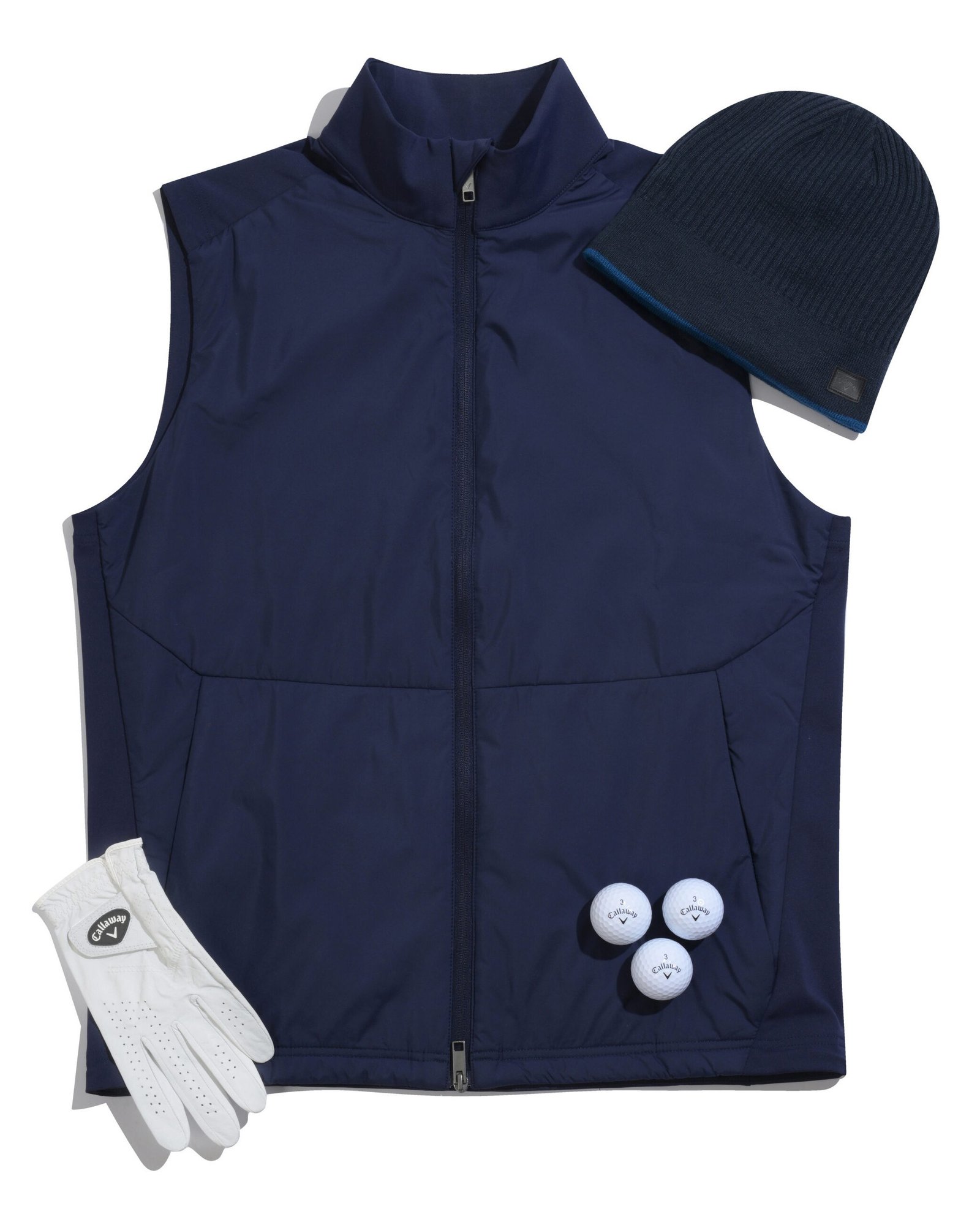 Callaway Mixed Media Herren Weste, dunkelblau