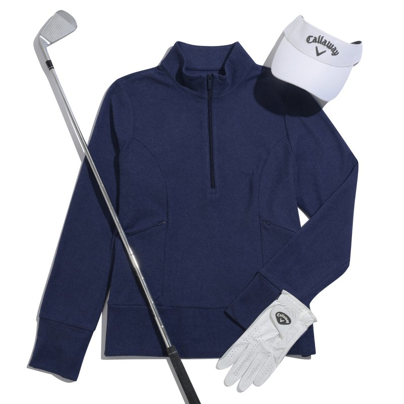 Callaway 1/2 Zip Soft Touch Damen Sweatshirt, dunkelblau