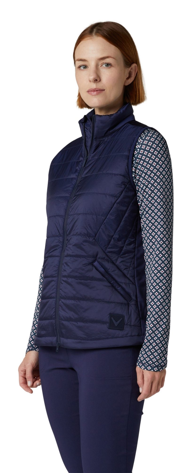 Callaway Quilted Puffer Damen Weste, dunkelblau