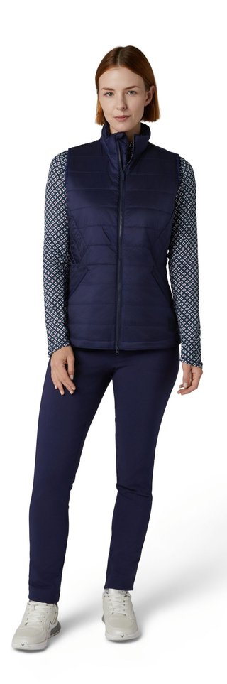 Callaway Quilted Puffer Damen Weste, dunkelblau