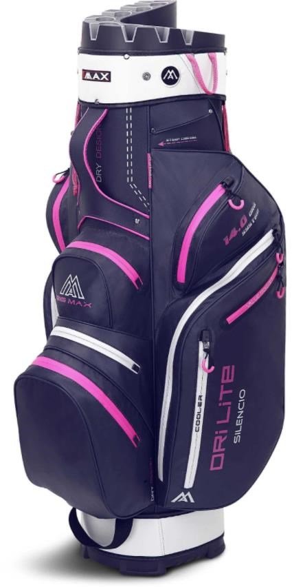 Big Max Dri Lite Silencio 2 Organizer Cartbag, steel blue/silber/fuchsia