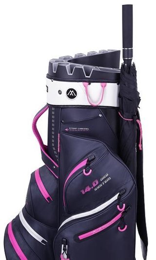 Big Max Dri Lite Silencio 2 Organizer Cartbag, steel blue/silber/fuchsia