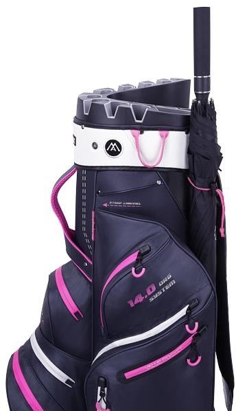 Big Max Dri Lite Silencio 2 Organizer Cartbag, steel blue/silber/fuchsia