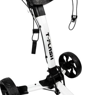 TriLite T-Flash golftrolley, weiss/schwarz, Carbon-Dekor