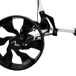 TriLite T-Flash golftrolley, weiss/schwarz, Carbon-Dekor