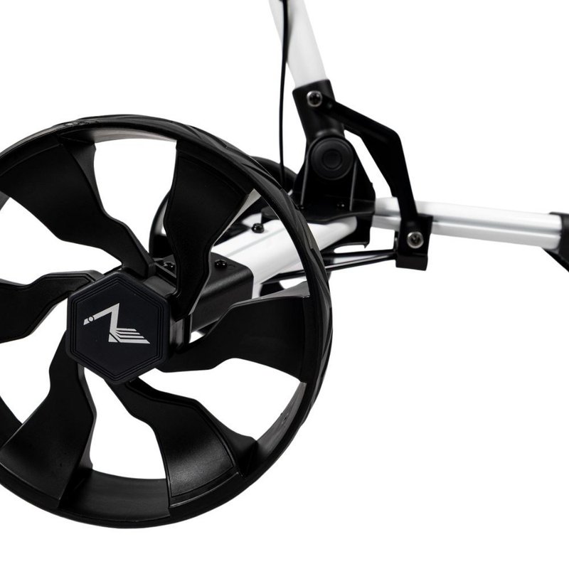 TriLite T-Flash golftrolley, weiss/schwarz, Carbon-Dekor