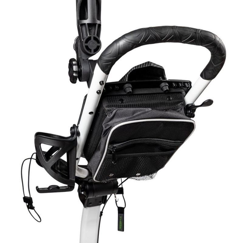 TriLite T-Flash golftrolley, weiss/schwarz, Carbon-Dekor
