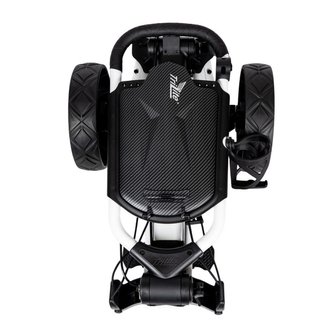 TriLite T-Flash golftrolley, weiss/schwarz, Carbon-Dekor