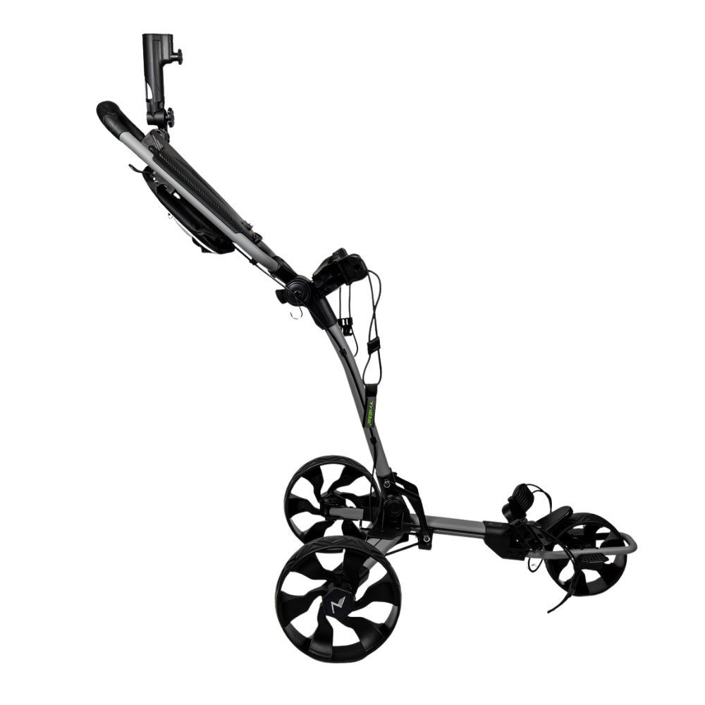 TriLite T-Flash golftrolley, grau/schwarz, Carbon-Dekor