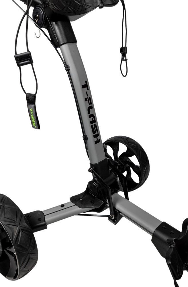 TriLite T-Flash golftrolley, grau/schwarz, Carbon-Dekor