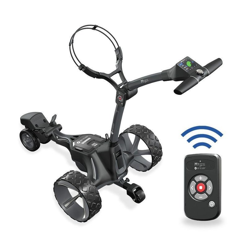 Ausgepackter Motocaddy NEW M7 GPS REMOTE Elektrotrolley