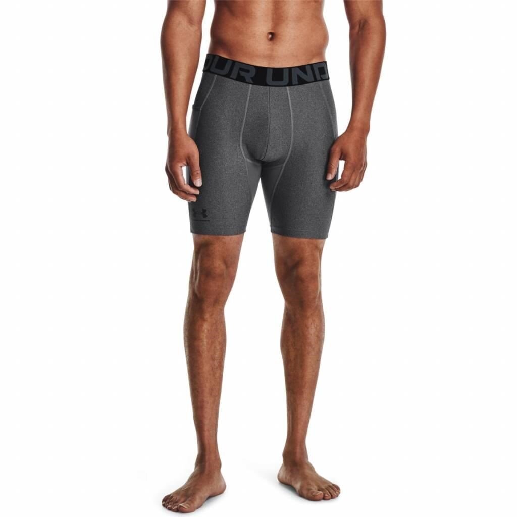 Under Armour HeatGear Shorts Herren Kompressionsboxer, Carbon Heather/Black