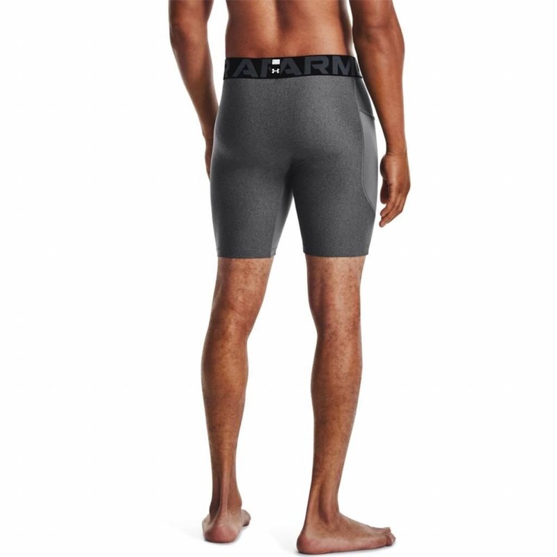Under Armour HeatGear Shorts Herren Kompressionsboxer, Carbon Heather/Black