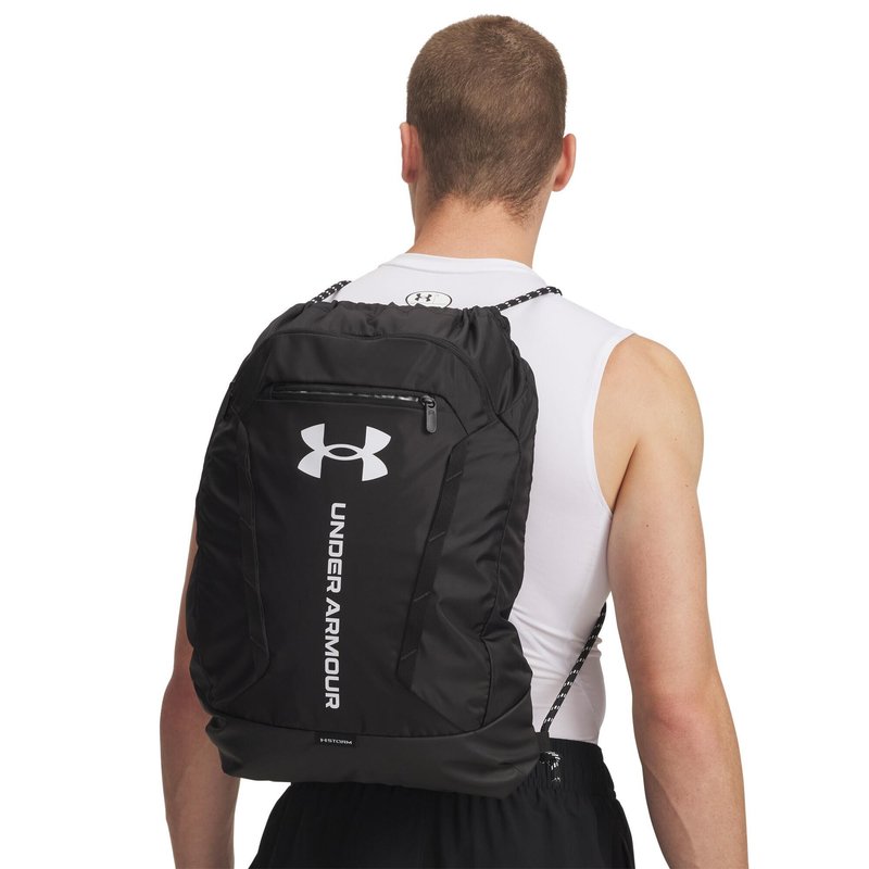 Under Armour Hustle Sackpack Tasche, schwarz