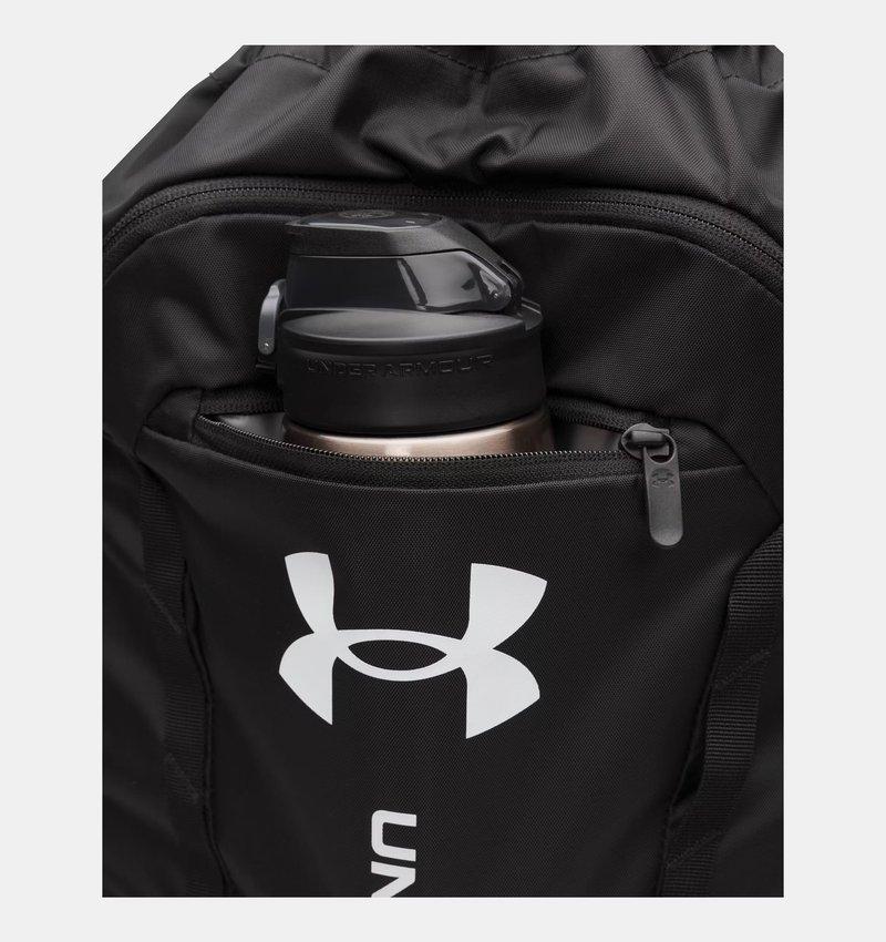 Under Armour Hustle Sackpack Tasche, schwarz