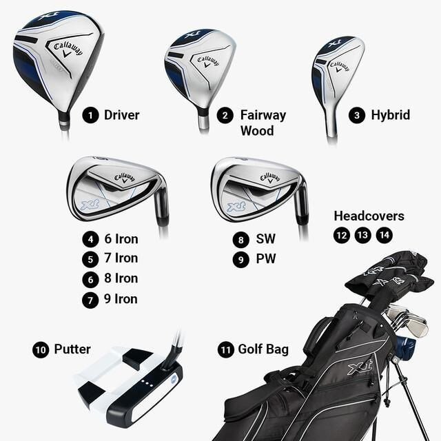 Callaway XT 11PC Black Junior Golfset, 147-175cm, LH