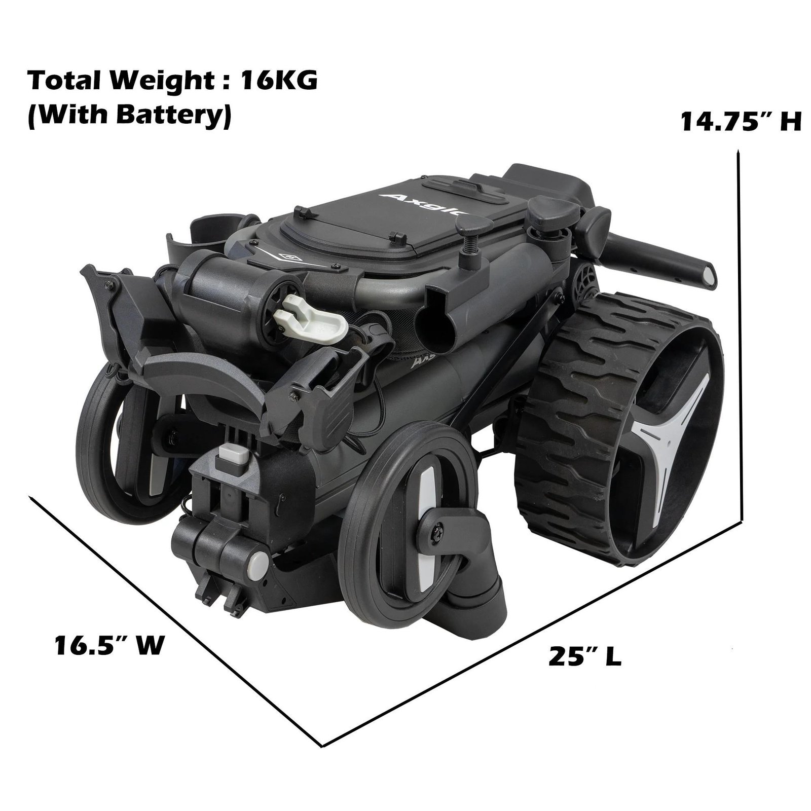 Axglo e5 Elektrotrolley, schwarz