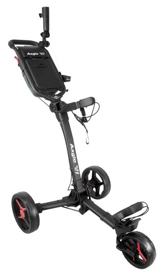 Axglo V1 Manuell Golftrolley, schwarz/rot