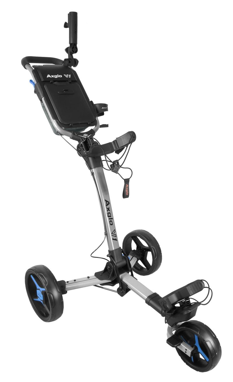 Axglo V1 Manuell Golftrolley, silber/blau