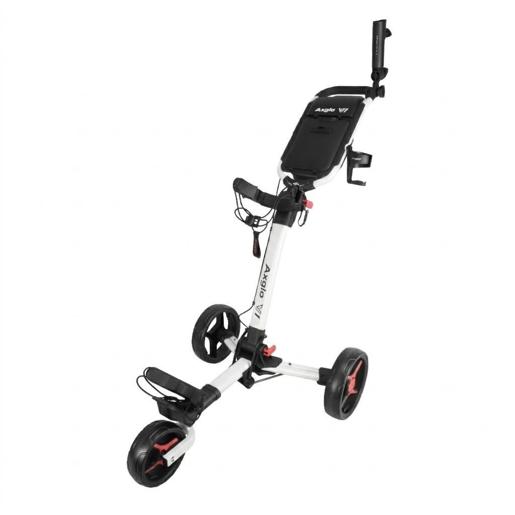 Axglo V1 Manuell Golftrolley, weiss/rot