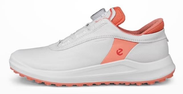 Ecco Core Boa Damen Golfschuhe, white/burnt coral