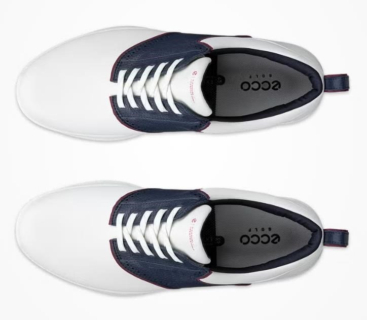 Ecco S-Casual Herren Golfschuhe, weiss/dunkelblau