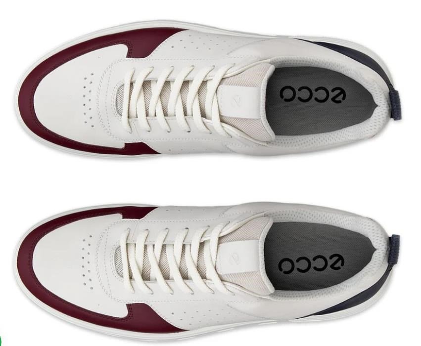 Ecco Street 720 Herren Golfschuhe, dark ruby/white/marine