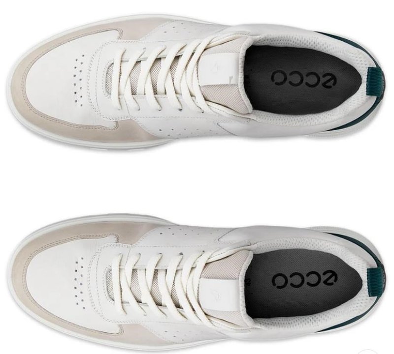 Ecco Street 720 Herren Golfschuhe, gravel/white/baygreen