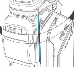 Ping Pioneer 244 Cartbag, schwarz/beige