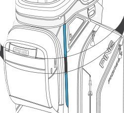 Ping Pioneer 244 Cartbag, rust mosaic