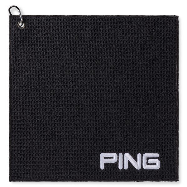 Ping Clip GolfHandtuch, schwarz