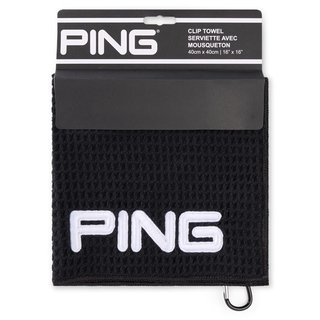 Ping Clip GolfHandtuch, schwarz